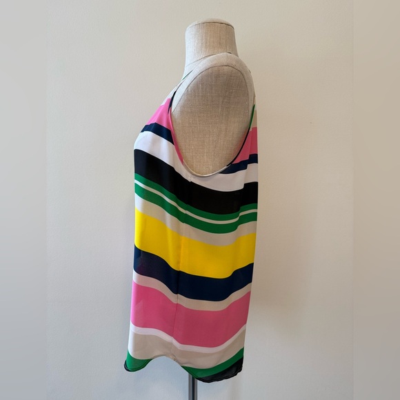 Violet + Claire Multicolored Striped Halter Neck Sleeveless Blouse - Picture 4 of 6